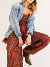 Load image into Gallery viewer, Women's Fashion Striped Colorblock Jumpsuit