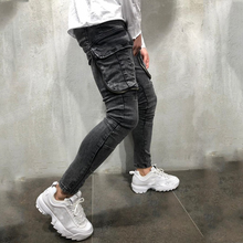 Load image into Gallery viewer, Men's Stylish Multi-Pocket Slim-Fit Ripped Jeans