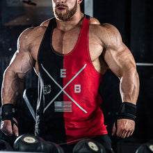 Load image into Gallery viewer, Men's Elastic Breathable Colorblock Printed Cotton Sports Vest