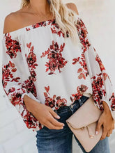 Load image into Gallery viewer, Women's Fashion Print Lantern Sleeve Blouse