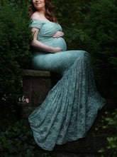 Load image into Gallery viewer, Lace Cutout Sexy Photo Maternity Dress