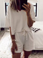 Load image into Gallery viewer, V-neck Casual Loose Suit Women Summer
