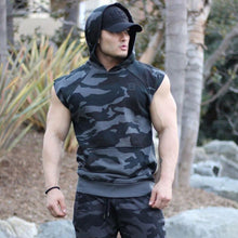 Load image into Gallery viewer, Men's Casual Sports Hooded Sleeveless T-shirt