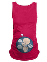 Load image into Gallery viewer, Maternity Casual Fun Sailor Baby Printed Sleeveless T-shirt