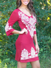 Load image into Gallery viewer, Women's Casual Loose Embroidered Printed Dress