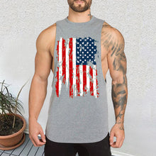 Load image into Gallery viewer, Flag Printed Vest Cotton Men's Tops