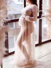 Load image into Gallery viewer, Maternity Dress Elegant Solid Color Soft Yarn Photo Dress