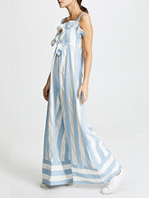 Load image into Gallery viewer, Women's Fashion Striped Ruffled Loose Linen Jumpsuit