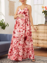 Load image into Gallery viewer, Maternity Sexy Print Strapless Maxi Dress
