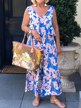Load image into Gallery viewer, Plus Size Printed Sleeveless Breathable Women's Suit