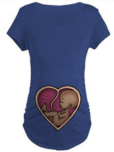 Load image into Gallery viewer, Maternity Casual Fun Baby Printed Short-sleeved T-shirt