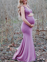 Load image into Gallery viewer, Solid Color Sleeveless Vest Maternity Dress