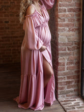 Load image into Gallery viewer, Maternity Elegant Solid Color Strapless Loose Dress