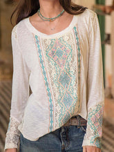 Load image into Gallery viewer, Crew Neck Printed Casual Top