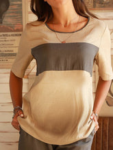 Load image into Gallery viewer, Maternity Casual Stitching Short Sleeve T-shirt