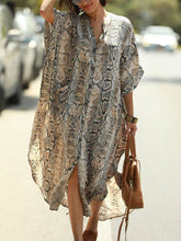 Load image into Gallery viewer, Women's Casual Loose Snake Print Dress