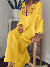 Load image into Gallery viewer, Women's Bohemian Print Casual Maxi Dress