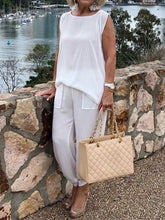 Load image into Gallery viewer, Cotton Linen Pockets Absorb Sweat Women's Suits