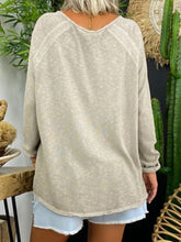 Load image into Gallery viewer, Round Neck Long Sleeve Cotton Women's Tops