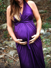 Load image into Gallery viewer, Maternity Dress Elegant Solid Color Photo Dress