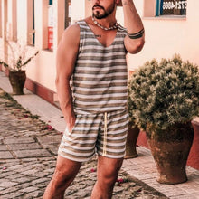 Load image into Gallery viewer, Striped Casual Crew Neck Men's Suits
