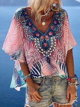 Load image into Gallery viewer, Loose Print Holiday Loose Women's Tops