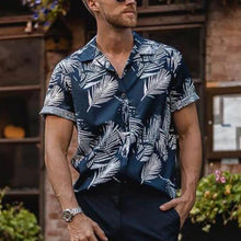 Load image into Gallery viewer, Print Lapel Resort Beach Men's Tops