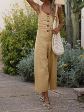 Load image into Gallery viewer, Buttoned Casual Loose Sleeveless Jumpsuit