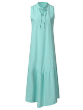 Load image into Gallery viewer, Women's V-Neck Casual Side Slit Loose Sleeveless Dress