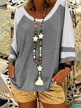 Load image into Gallery viewer, Women's Colorblock Short-Sleeved T-Shirt And Shorts Suit