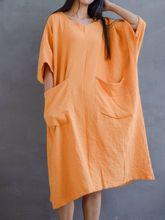 Load image into Gallery viewer, Women's Loose Casual Cotton Long Dress
