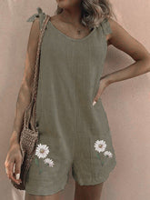 Load image into Gallery viewer, Women's Fashion Daisy Casual Sleeveless Floral Short Jumpsuit