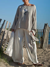 Load image into Gallery viewer, Round Neck Long Sleeve Casual Loose Suit