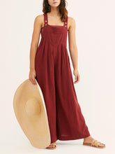 Load image into Gallery viewer, Women's Fashion Solid Color Loose Strap Jumpsuit
