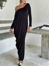 Load image into Gallery viewer, Women's Casual Loose Solid Color Off-shoulder Dress