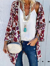 Load image into Gallery viewer, Cardigan Chiffon Printed Beach Blouse
