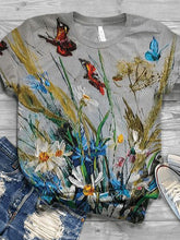 Load image into Gallery viewer, Retro Abstract Printed Loose T-shirt Spot