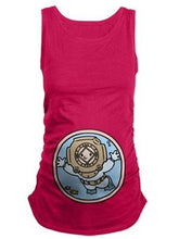 Load image into Gallery viewer, Maternity Casual Fun Baby Printed Sleeveless T-shirt