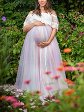 Load image into Gallery viewer, Maternity Sexy Chiffon Gauze Perspective Elegant Maxi Dress