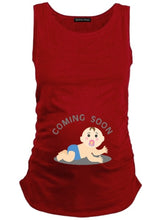 Load image into Gallery viewer, Maternity Cute Baby Print Sleeveless Vest