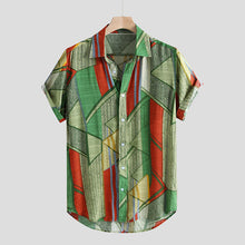 Load image into Gallery viewer, Colorful Striped Geometric Casual Shirt
