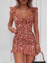 Load image into Gallery viewer, Women's Fashion Sweet Printed Fungus Lace Dress