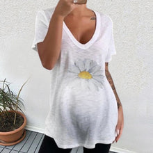 Load image into Gallery viewer, Casual V-Neck Printed Cotton Maternity Tops
