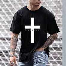 Load image into Gallery viewer, Men's Alphabet Cross Printed Short Sleeve