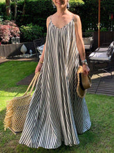 Load image into Gallery viewer, V-neck Letter Sleeveless Casual Loose Dress