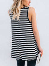 Load image into Gallery viewer, Striped Vest Round Neck Women's Top