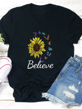 Load image into Gallery viewer, Letter Printed Casual T-shirt