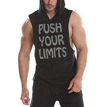 Load image into Gallery viewer, Sleeveless Printed Sweatshirt with Cotton Hood Pocket