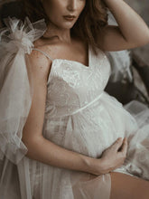 Load image into Gallery viewer, Maternity Elegant Soft Yarn Tube Top Photo Dress