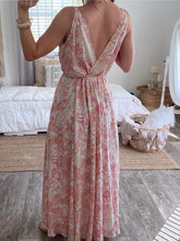 Load image into Gallery viewer, Maternity Sexy V-Neck Cutout Backless Printed Sleeveless Dress